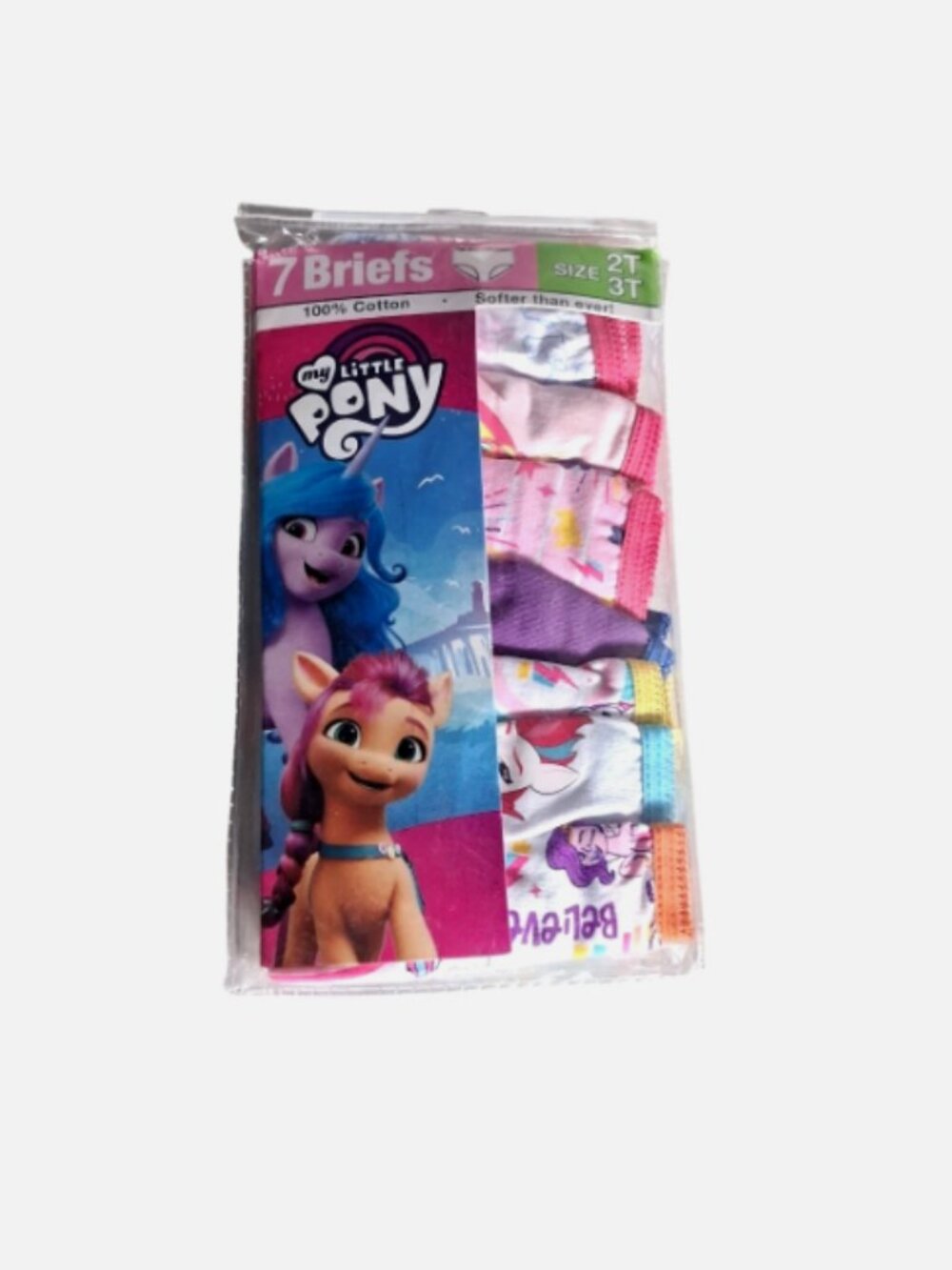 My Little Pony 7-Pack Girls Briefs Panties Multicolor Size 2T/3T classic Cotton
